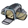 Pet Carrier Expandable Foldable Soft Dog Bag Backpack 5 Open Doors Reflective Tapes Pet Travel Bag Carrier for Dogs
