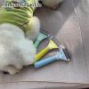 Dog Brush Pet Hair Remover Double Sided Open Knot Comb Dog Dematting Tool Deshedding Dog Brush - Double-Sided Pet Hair Remover For Dogs - Under