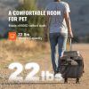 VEVOR Dog Carrier with Wheels, Airline Approved Rolling Pet Carrier with Telescopic Handle and Shoulder Strap