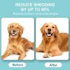 Pet Grooming Brush and Metal Comb Combo, Dog Brush for Shedding