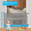 Retractable Security Gate Door 58.3in Extra Wide Stair Gate for Dogs Gate with Punch Kit Punch-free Kit for Doorway Hallway Indoor