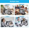 Pet Carrier Expandable Foldable Soft Dog Bag Backpack 5 Open Doors Reflective Tapes Pet Travel Bag Carrier for Dogs