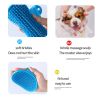New Soft Rubber Dog Brush Comb Bath Brush Rubber Glove Hair Fur Grooming Massage Brush for Dog 12.3*9.7cm Dog Supplies